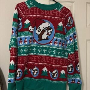 Buc ees Ugly Christmas Sweater size S